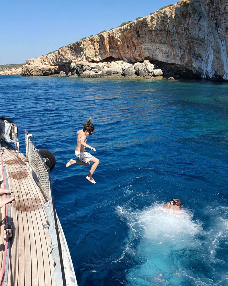 Thrills and Jumps: Adventure with Captain George on the Annabella Yacht